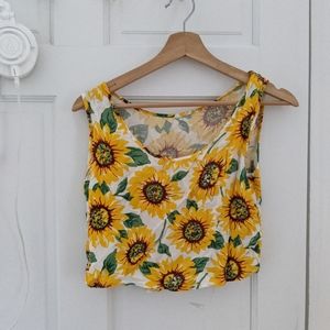 american apparel rare sunflower crop top